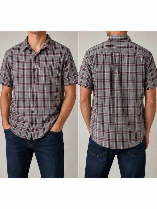 The North Face Other - The North Face Plaid Short Sleeve Button Up Shirt XL 100% Cotton Outdoor Hiking